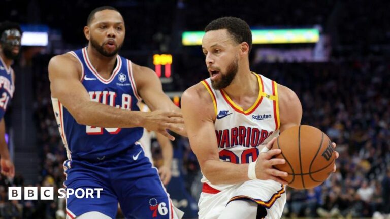 NBA: Stephen Curry makes history as the Golden State Warriors beat the Philadelphia 76ers