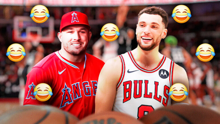 Bulls’ Zach LaVine hilariously says he’s coming to Mike Trout’s job