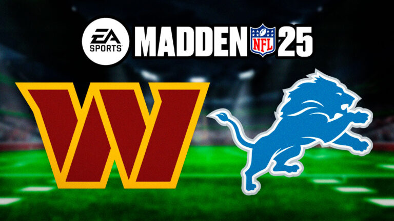 Commanders vs Lions Madden 25 Scores