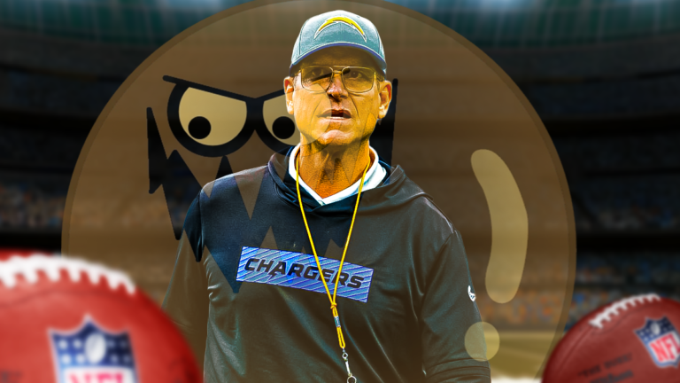 Chargers clown fans collapse after Jim Harbaugh is captured by SpongeBob’s Dirty Bubble