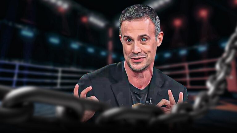 Freddie Prinze Jr. makes an opening statement about the promotion of wrestling