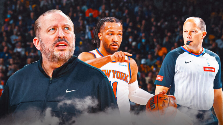 Tom Thibodeau of the Knicks is clearly looking for NBA refs after the Nets scare