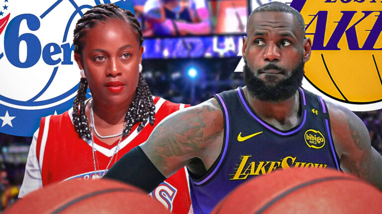 Lejkers Lebron James shares an emotional moment with Mom Allena Iverson