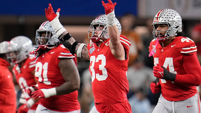 Ohio State’s Jack Sawyer clinched a spot in the CFP National Championship with a score and score