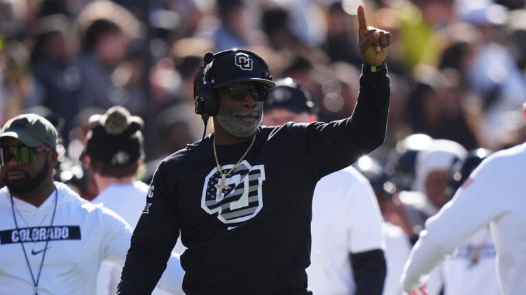 Shedeur Sanders reacts to Deion Sanders-a-Cowboys buzzer beater