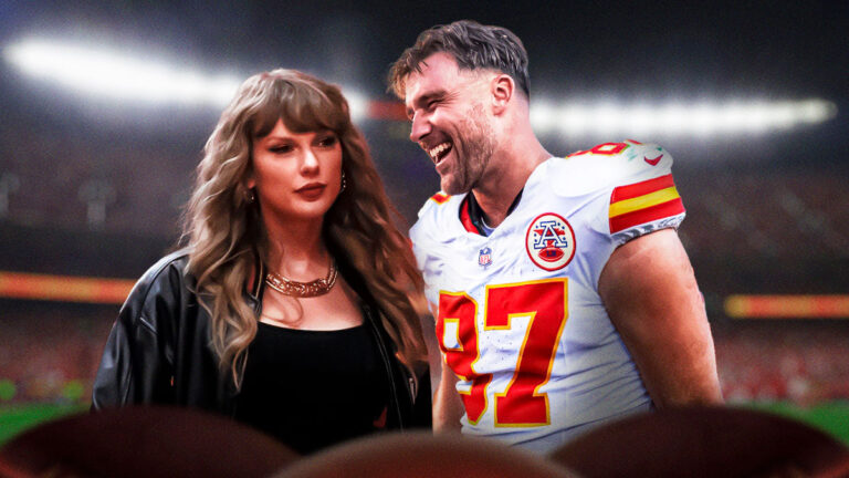 Taylor Swift’s NSFV response to Travis Kelce’s play in the Chiefs’ playoff win is going viral