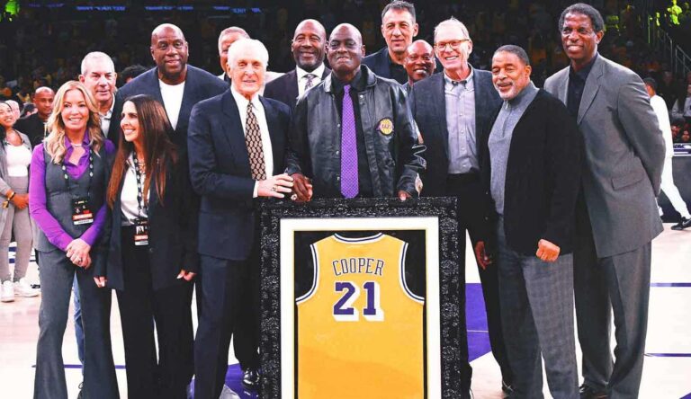 The Lakers are retiring Michael Cooper’s No. 21 jersey on an emotional night