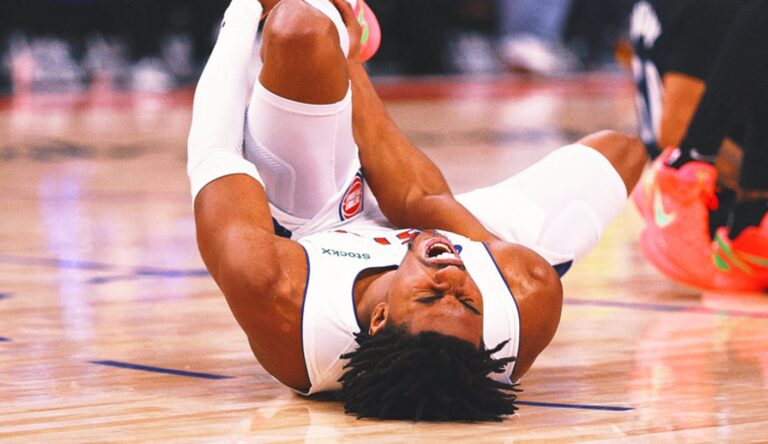 Pistons guard Jaden Ivey broke his leg in a collision against the Magic