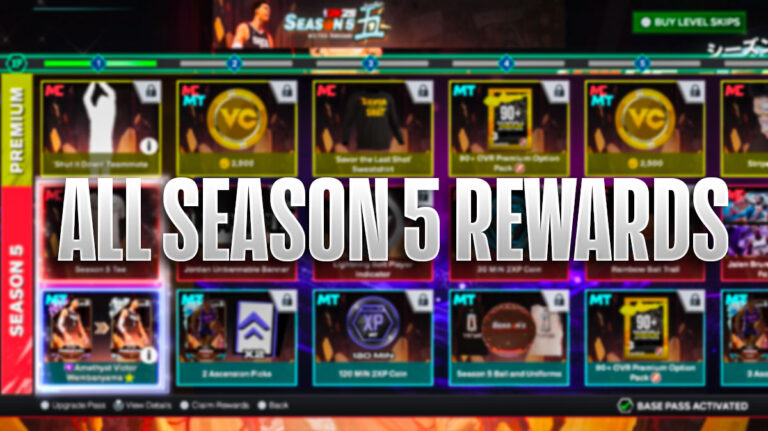 All NBA 2K25 Micareer & Miteam Rewards for Season 5