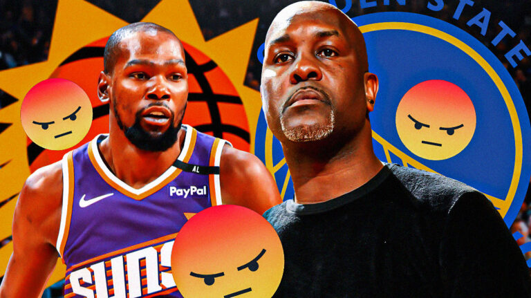 Kevin Durant Exchanges Trash Talking with Gary Payton During Suns Game vs.