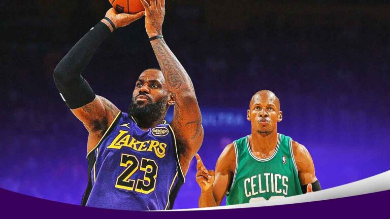 Lakers’ LeBron James exceeded Ray Allen on 3-point list