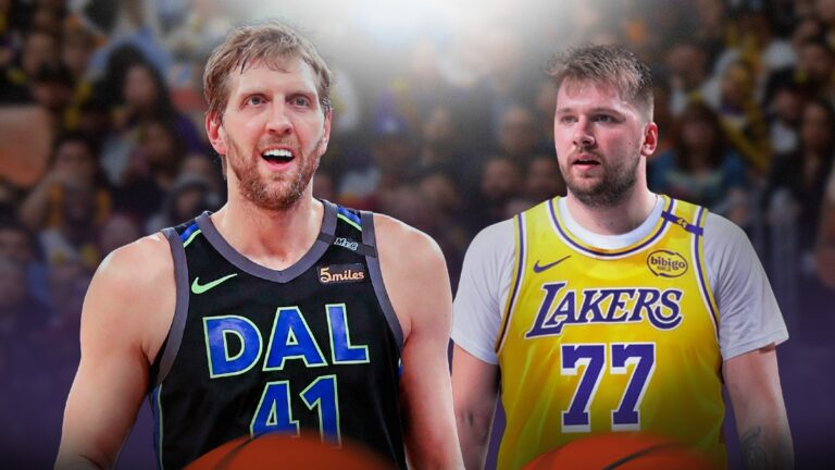 Luka Dončić Guess Dirk Fadeaway in Debury Lakers