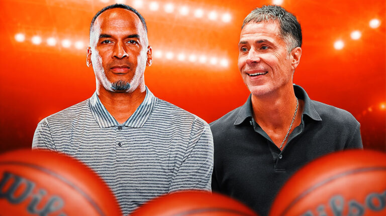 Why Lakers GM Rob Pelinka met with Mavericks GM Nico Harrison on Games Warriors