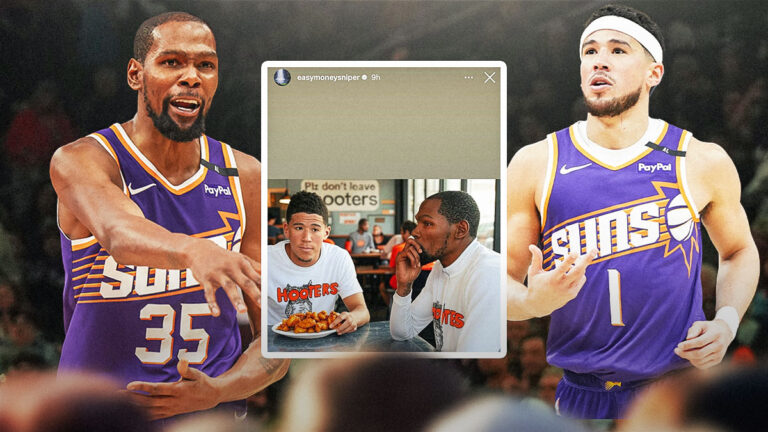 Kevin Durant Pokes Fun at Devin Booker’s Hooters Post