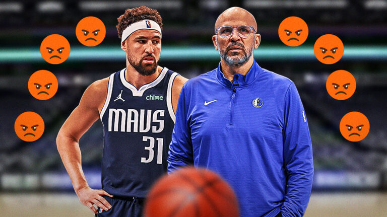 Mavericks cheering on weapons above Jason Kidd Klai Thompson Comments