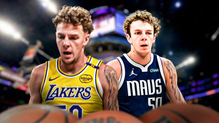 Lakers return the back center after short Maverick