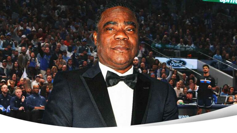 Tracy Morgan on wheelchair wheels in Knicks-heat play